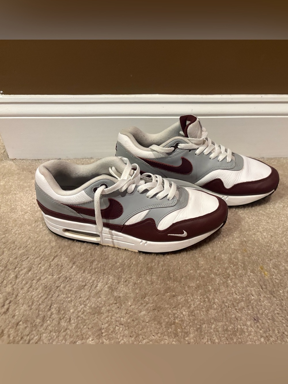 Nike Women’s Athletic Shoes in White, Gray & Burgundy